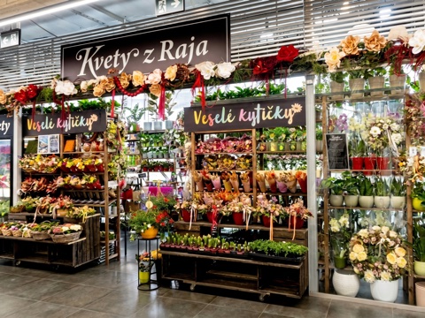 Kvety z Raja – interiér predajne